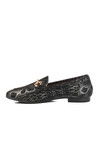 Black Patterned Thin Sole Lightweight Womens Ballerinas B-22 Z