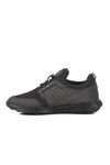 Black Mesh Lock Lace-Up Mens Sneakers Canis M