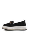 Black Light Linen Womens Casual Shoes 261195 Z