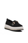 Black Light Linen Womens Casual Shoes 261195 Z