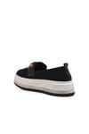 Black Light Linen Womens Casual Shoes 261195 Z