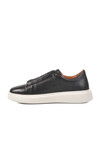 Black Genuine Leather Mens Casual Shoes 62113 M