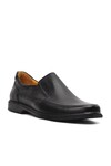 Black Genuine Leather Orthopedic Mens Casual Shoes 061603 M