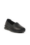 Black Genuine Leather Womens Casual Shoes 0001 Z