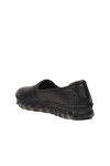 Black Genuine Leather Womens Casual Shoes 0001 Z