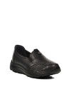 Black Genuine Leather Womens Casual Shoes 0042 Z