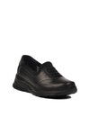 Black Genuine Leather Womens Casual Shoes 0044 Z
