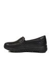 Black Genuine Leather Anatomic Womens Casual Shoes 1002 Z