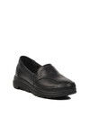 Black Genuine Leather Anatomic Womens Casual Shoes 1002 Z