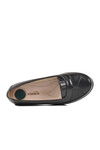 Black Genuine Leather Womens Casual Shoes 177 Z