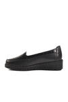 Black Genuine Leather Womens Casual Shoes BB092 Z