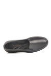 Black Genuine Leather Anatomic Womens Casual Shoes F-7010 Z