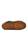 Black Genuine Leather Womens Slippers 001 Z