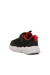 Black Red Velcro Lightweight Unisex Kids Sneakers Ruffon B