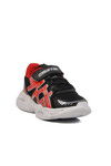 Black Red Velcro Mesh Lightweight Unisex Kids Sneakers Ruffon F