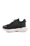 Black Lilac Velcro Mesh Girls Sneakers Ruffon F