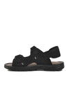 Black Nubuck Genuine Leather Mens Sandals 1405 M