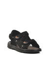 Black Nubuck Genuine Leather Mens Sandals 1405 M