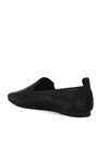 Black Light Stone Embroidered Womens Ballerinas 277146 Z
