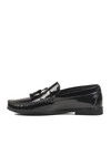 Black Patent Leather Genuine Leather Mens Casual Shoes 25101 M