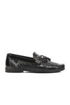 Black Patent Leather Genuine Leather Mens Casual Shoes 25108 M