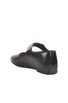 Black Patent Leather Light Thin Sole Belted Womens Ballerinas B-40 Z