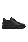 Black Genuine Leather Mens Sneakers 152-21028 M