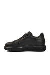 Black Genuine Leather Mens Sneakers 152-21028 M