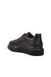 Black Genuine Leather Mens Sneakers 152-21028 M