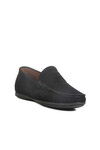 Black Suede Genuine Leather Mens Casual Shoes Kazar M