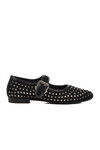 Black Stone Embroidered Womens Ballerinas 354159 Z