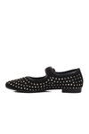Black Stone Embroidered Womens Ballerinas 354159 Z