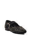 Black Stone Embroidered Womens Ballerinas 354159 Z