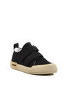 Black Velcro Linen Boys Sports Shoes 545 F