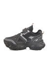 Black Velcro Mesh Unisex Kids Sneakers 1500 P