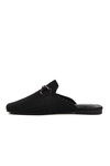 Black Knit Light Thin Sole Closed Front Womens Slippers 277132 Z