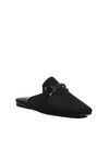 Black Knit Light Thin Sole Closed Front Womens Slippers 277132 Z