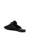 Black Knit Light Thin Sole Closed Front Womens Slippers 277132 Z