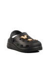 Black Lightweight Girls Sabo Slippers 205 F