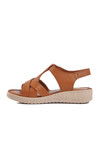 صندل نسائي من الجلد الطبيعي باللون البني 9216 Z
