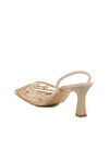 Gold Thin Heeled Womens Evening Shoes Florin T-100 Z