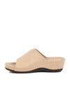 Beige Anatomical Wedge Heel Womens Slippers 15.069 Z