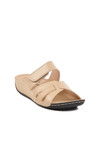 Beige Velcro Anatomical Womens Slippers 16.058 Z