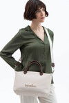Beige Brown Womens Hand and Shoulder Bag BNT-1612