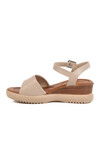 Beige Heeled Womens Sandals T-003 Z