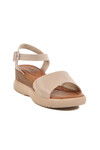 Beige Heeled Womens Sandals T-003 Z