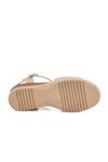 Beige Heeled Womens Sandals T-003 Z