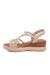Beige Heeled Womens Sandals T-004 Z