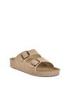 Beige Lightweight Double-Strap Anatomic Womens Slippers 20-972 Z