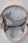 Beige Womens Textile Crossbody Backpack 17984